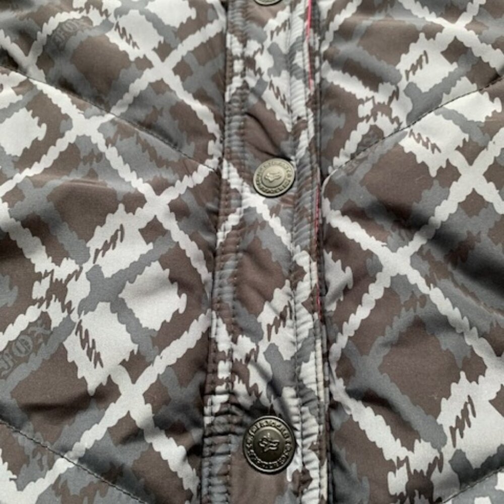 FOX Riders Company Reversible Puffer Vest Pink Plaid Women’s Medium - Picture 4 of 10